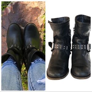 Juicy Couture Leather Biker Boots SZ 6